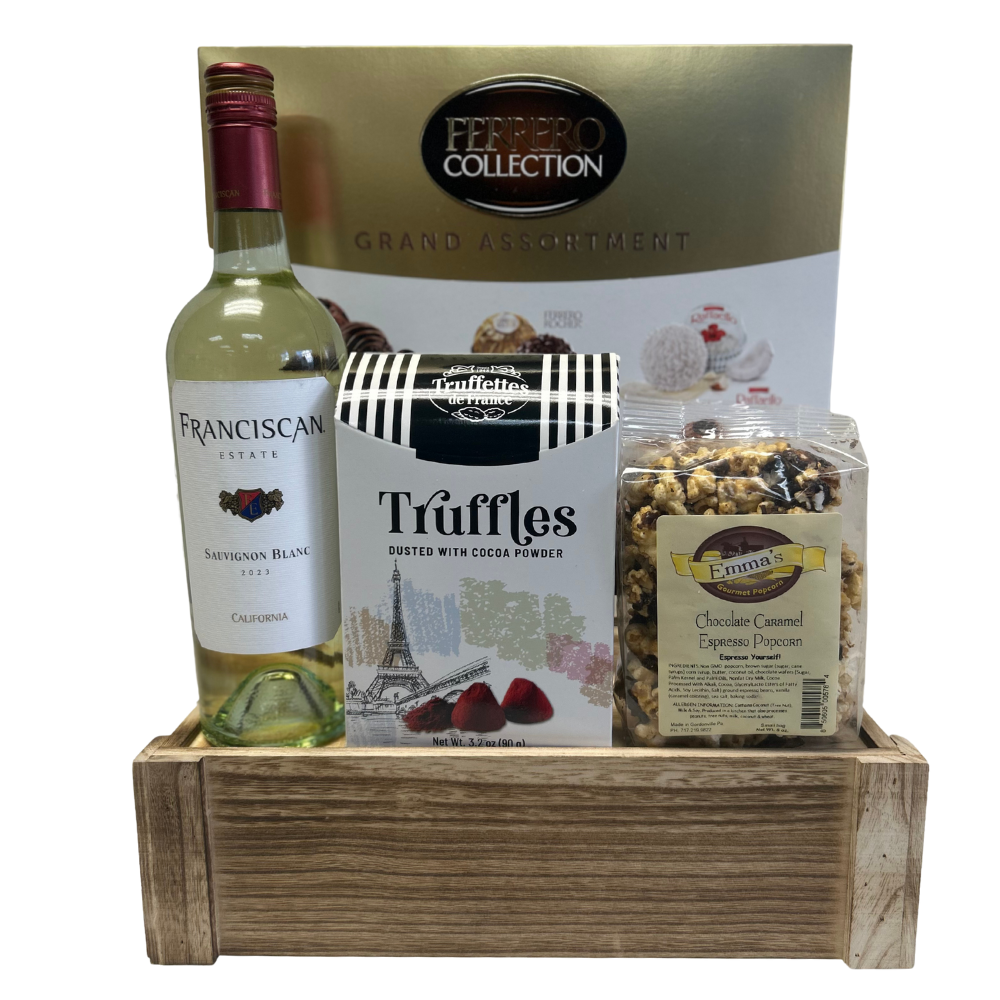 Sauvignon Blanc Chocolate Gift Basket